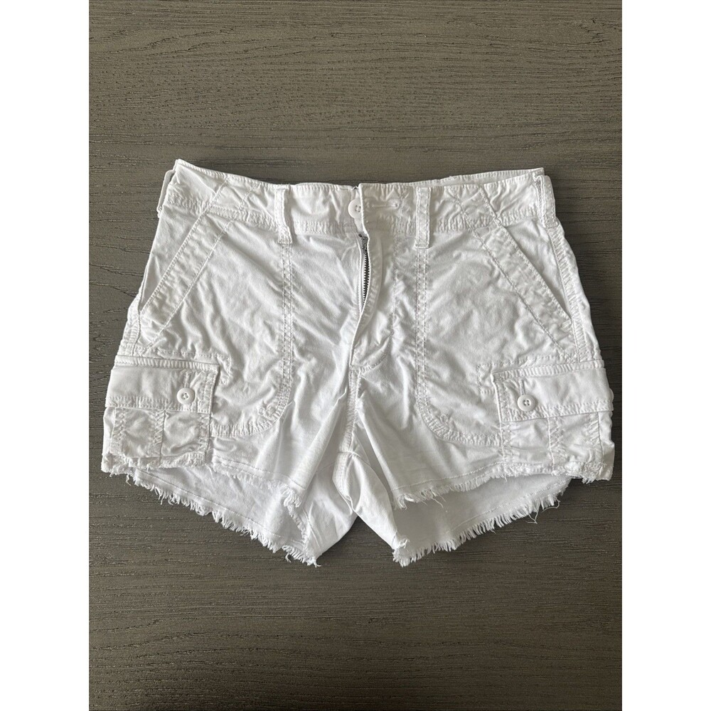 American Eagle 90s boyfriend short 00 cargo White poplin cotton stretch pockets